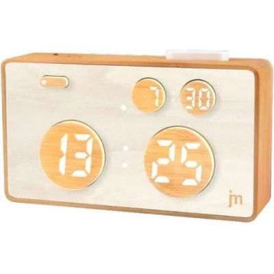 Sveglie E Lampade Sveglia Digitale Multifunzione In Legno