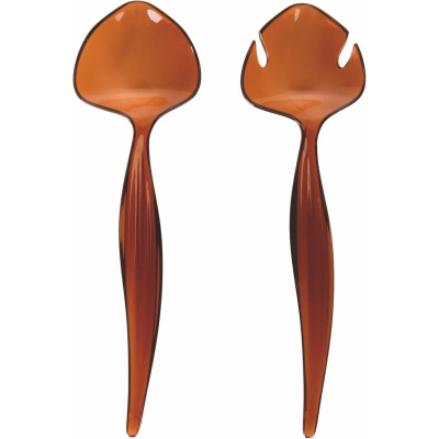 Posateria Vde Set Posate Insalata Plastica Ambra