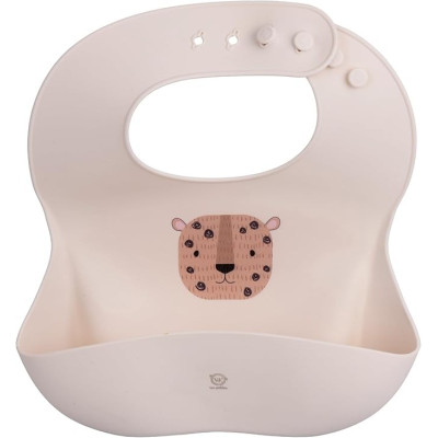 Set Pappa E Bavaglini Les Petites Bavaglino Silicone Leopardo