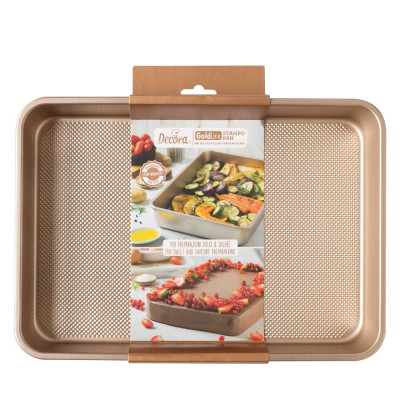 Teglie E Lasagnere Gold Line Teglia Rettangolare 34*24cm