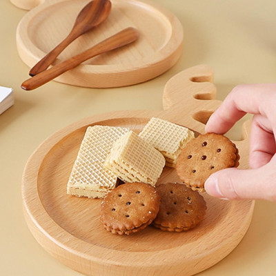 Tavola Piatto In Legno Rotondo 16*22 Renna