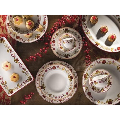 Tavola Piatto Panettone + 6piattini Goldenbell