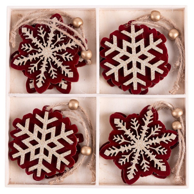 Decorazioni Set 8 Appendini Fiocco Di Neve Chic