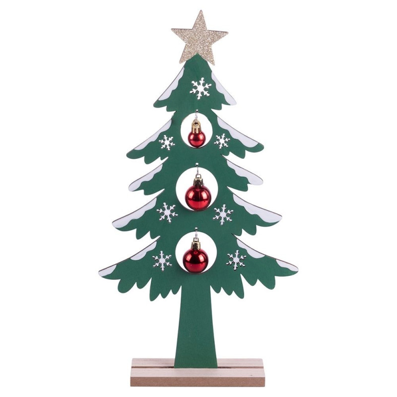 Decorazioni Natale Chic Albero In Legno H 41cm
