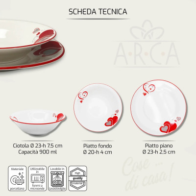 Tavola Set Piatti 12pz + Insalatiera Dolce Vita