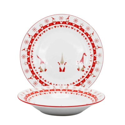 Tavola Set Piatti 12 Pz Fiaba Di Natale