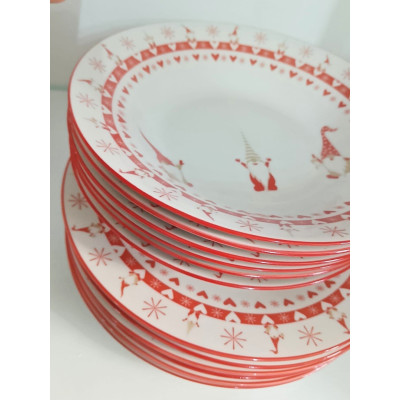 Tavola Set Piatti 12 Pz Fiaba Di Natale