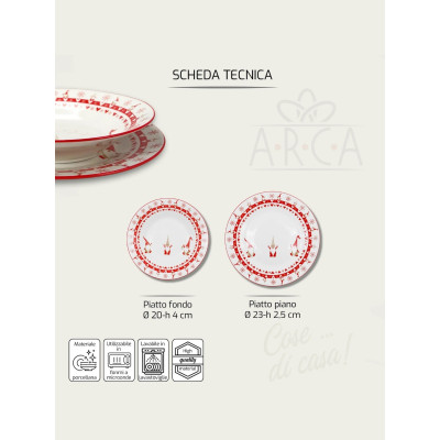 Tavola Set Piatti 12 Pz Fiaba Di Natale