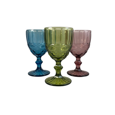 Bicchieri E Calici Set 3 Calici Multicolor Madame 260cc