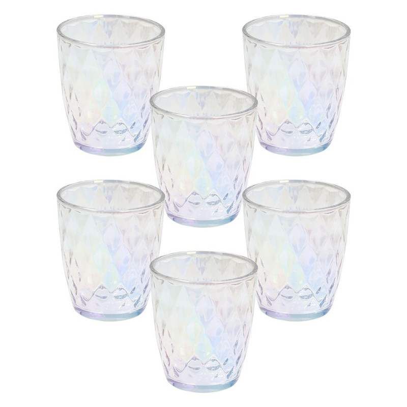 Bicchieri E Calici Set 6 Bicchieri Iridescenti Jenny Opal
