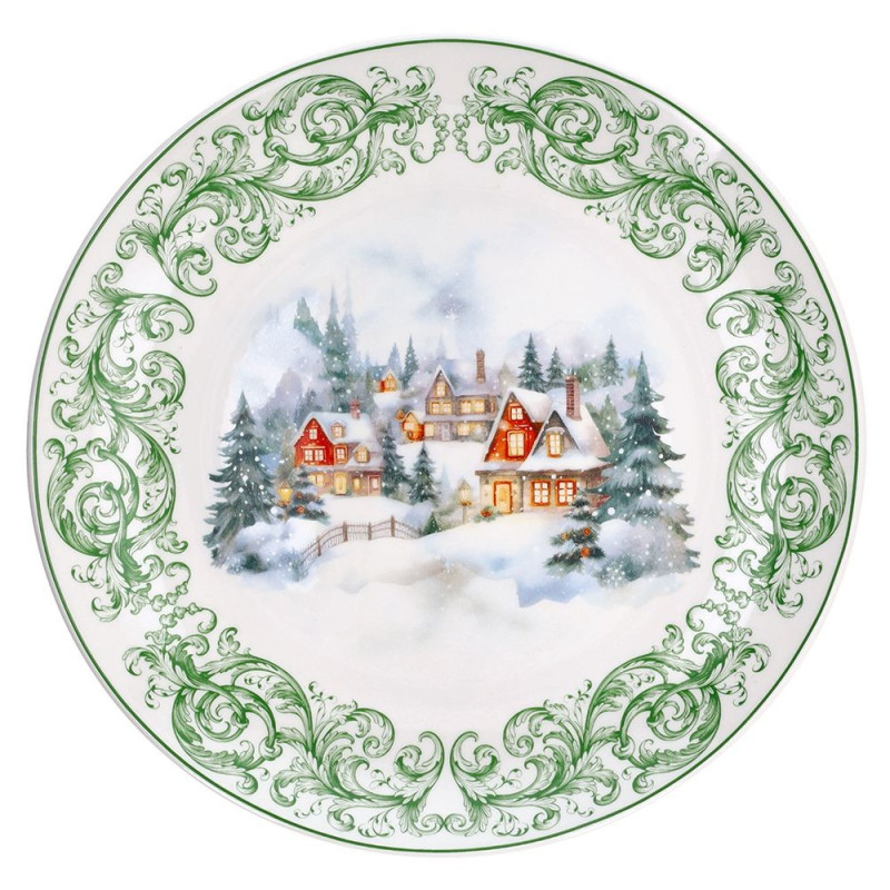 Tavola Piatto Panettone 30 Cm Winter's Dream