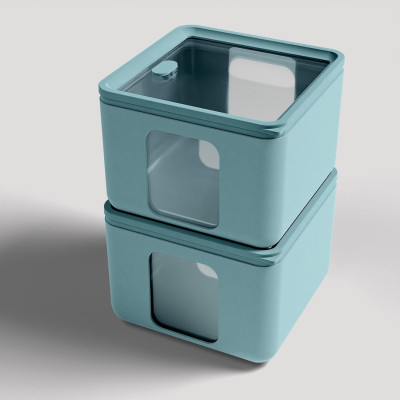 Contenitori Per La Conservazione Set 3 Contenitori Ermetici Peek Box Teal