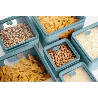Contenitori Per La Conservazione Set 3 Contenitori Ermetici Peek Box Teal
