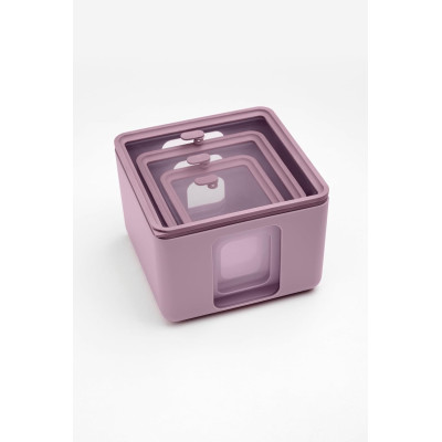 Contenitori Per La Conservazione Set 3contenitori Ermetici Peek Box Mauve