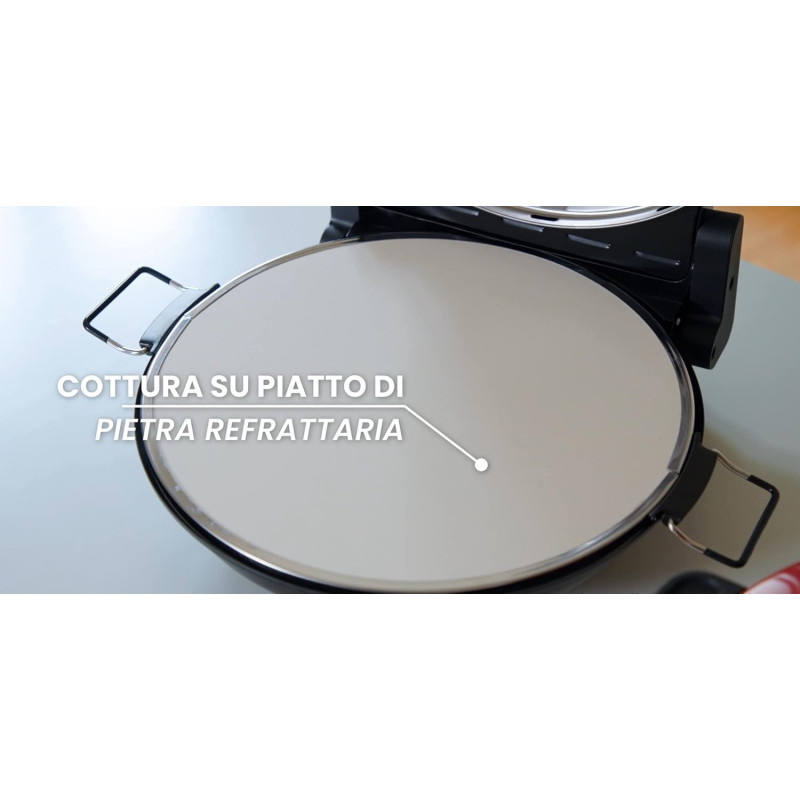 FORNO PIZZA CON TERMOSTATO NERO