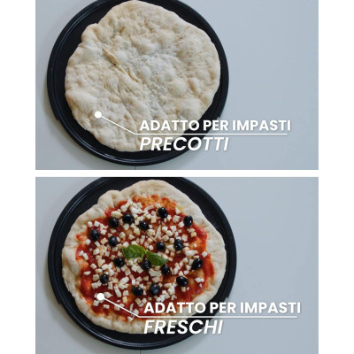 FORNO PIZZA CON TERMOSTATO NERO