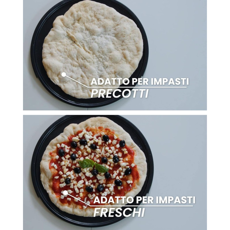 FORNO PIZZA CON TERMOSTATO NERO
