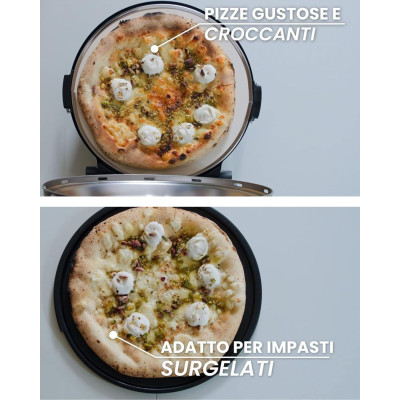FORNO PIZZA CON TERMOSTATO NERO