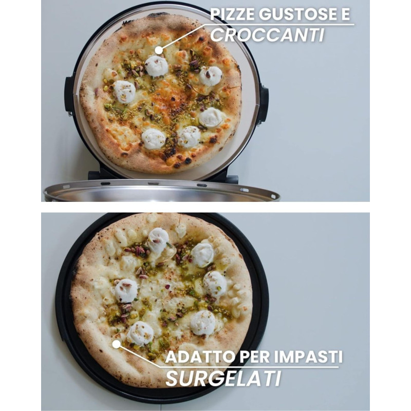 FORNO PIZZA CON TERMOSTATO NERO