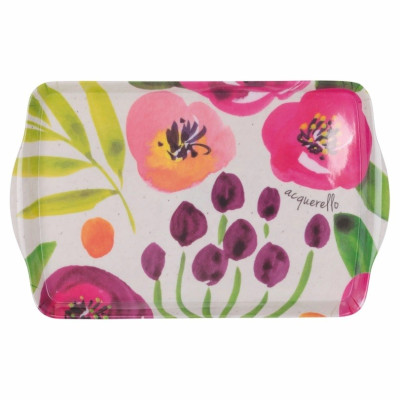 Vassoi E Piatti Da Portata Set 2 Vassoi In Melammina Acquerello