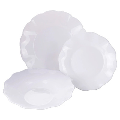 Servizi Piatti Servizio Piatti 18 Pz Opalino Smerlato