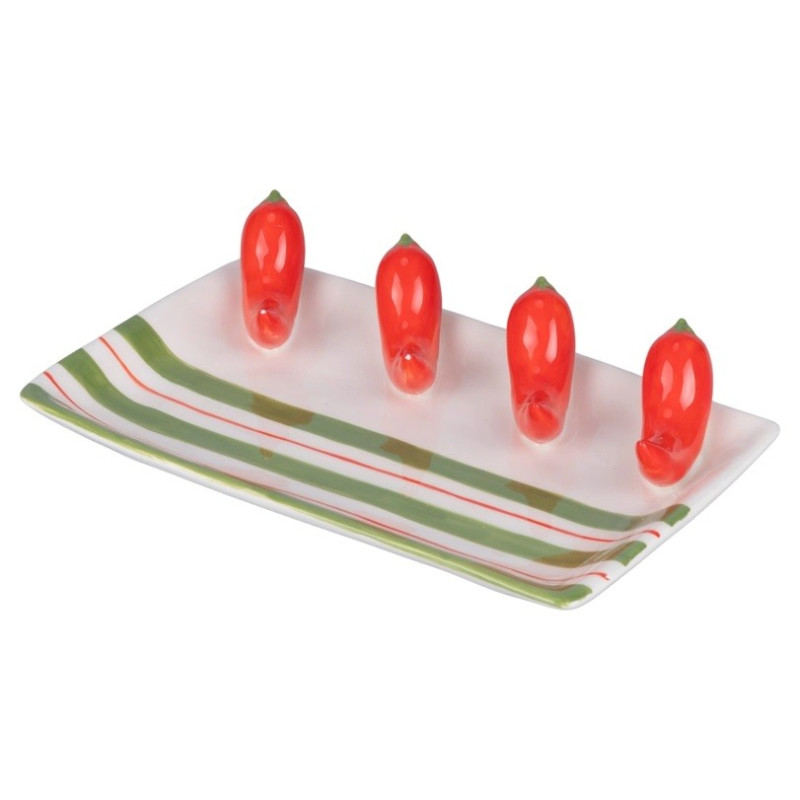 Vassoi E Piatti Da Portata Piatto Fruitlife Peperoncino 22,5x13cm
