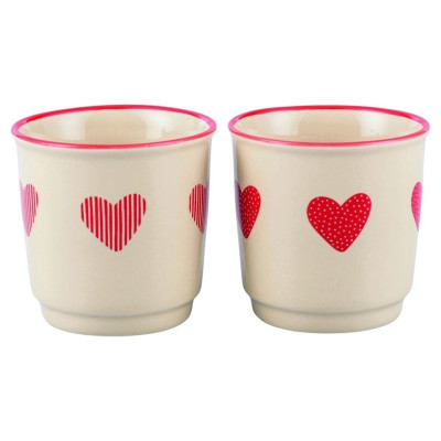 Caffetteria, Tisaneria E Accessori Caffettiera + 2 Tazzine Cuoricini