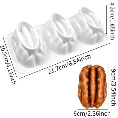STAMPO SILICONE FRUTTA REALISTICA - NOCE