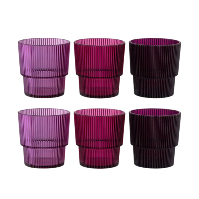 VDE SET 6 BICCHIERI ACQUA IN PLASTICA 300 ML-SHADES OF PROVENCE
