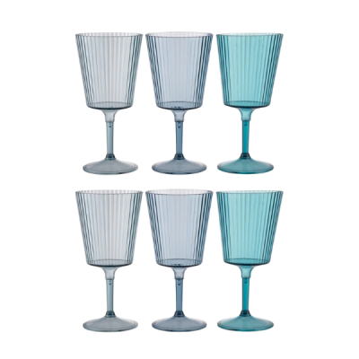 VDE SET 6 CALICI IN PLASTICA 400 ML-SHADES OF OCEAN