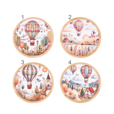 VDE SOTTOPENTOLA- MATONELLA DECORATIVA IN BAMBÙ E CERAMICA BALLOON