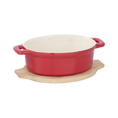 Mini Cocotte E Tegamini Mini Tapas Ovale 11*14 +supp. Bamboo