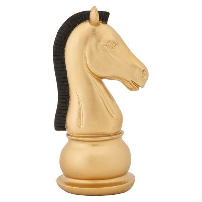 Oggettistica Statuetta Decorativa Cavallo Scacchi Oro
