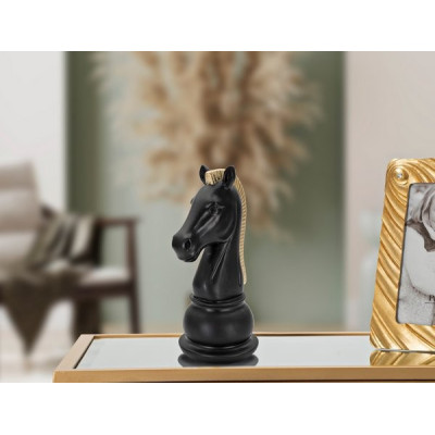 Oggettistica Statuetta Decorativa Cavallo Scacchi Ner