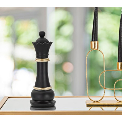 Oggettistica Statuetta Decorativa Regina Scacchi Nero