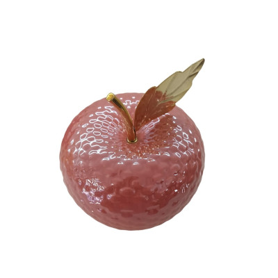 Oggettistica Mela Ceramica Diamond Rosa Media H14,5cm