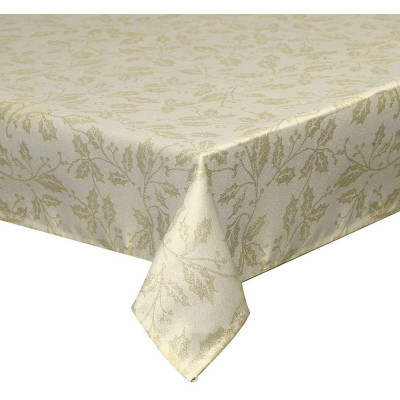 Tovaglie E Tessile Natalizio Tognana Tovaglia 8posti Cm Holly Gold