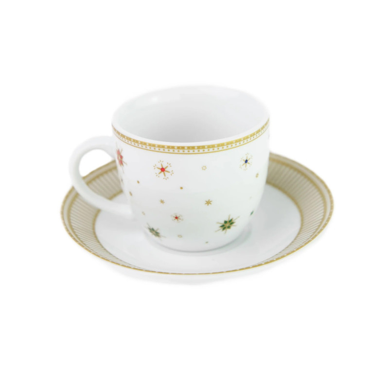 Articoli Natalizi Set Tazzine Christmas In Gold