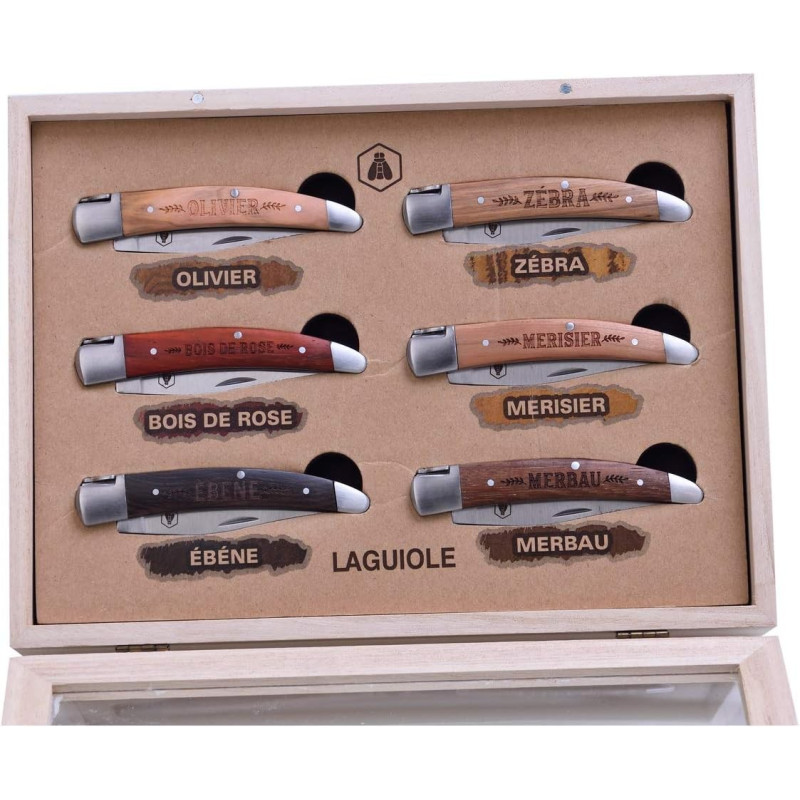 Coltelleria Laguiole Vetrinetta Con 6 Coltelli