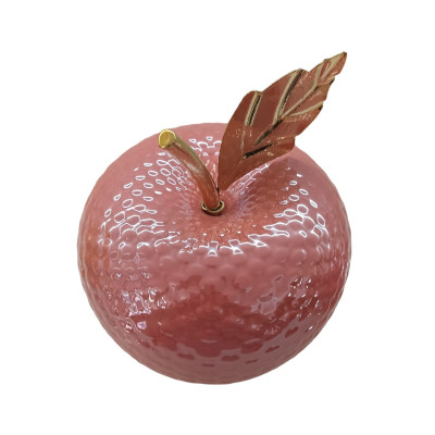 Oggettistica Mela Ceramica Diamond Rosa Grande H16cm