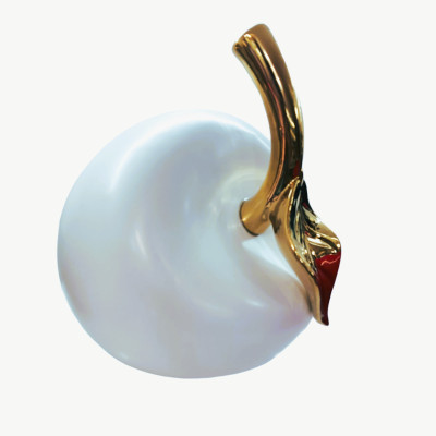 Oggettistica Mela Decorativa Bianco Opaco H32cm