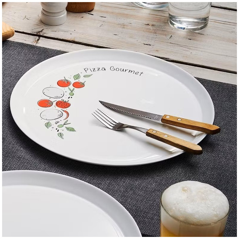 Speciale Accessori Pizza Bormioli Piatto Pizza 33,5cm Pomodoro