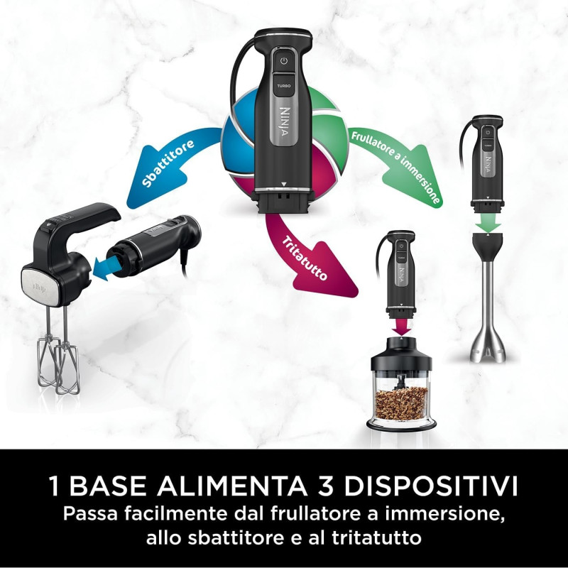Piccoli Elettrodomestici Ninja Powerbase Frullatore 3in1 Ci100eu