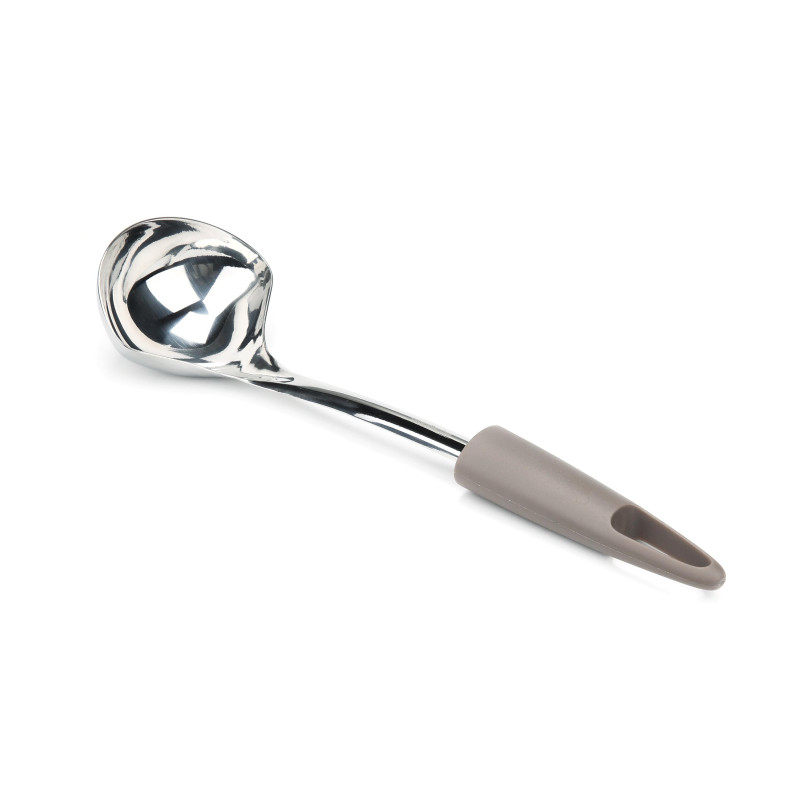 Utensili Cucina Mestolo In Acciaio Inox Manico Tortora