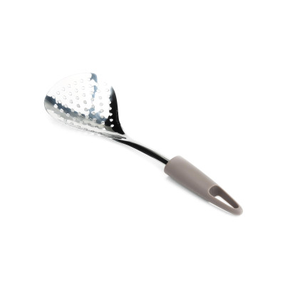 Utensili Cucina Schiumarola Acciaio Inox Manico Tortora