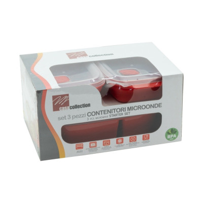 Contenitori Per La Conservazione Set 3pz Microonde