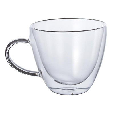 Servizio Caffe' Set 2 Tazze Cappuccino 270 Ml Vetro