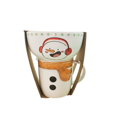 Tavola Set 2 Pz Mug + Ciotola Pupazzo Di Neve
