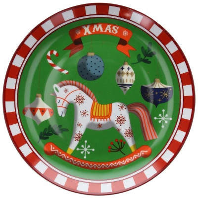 Tavola Piatto Panettone Toys Green 31cm